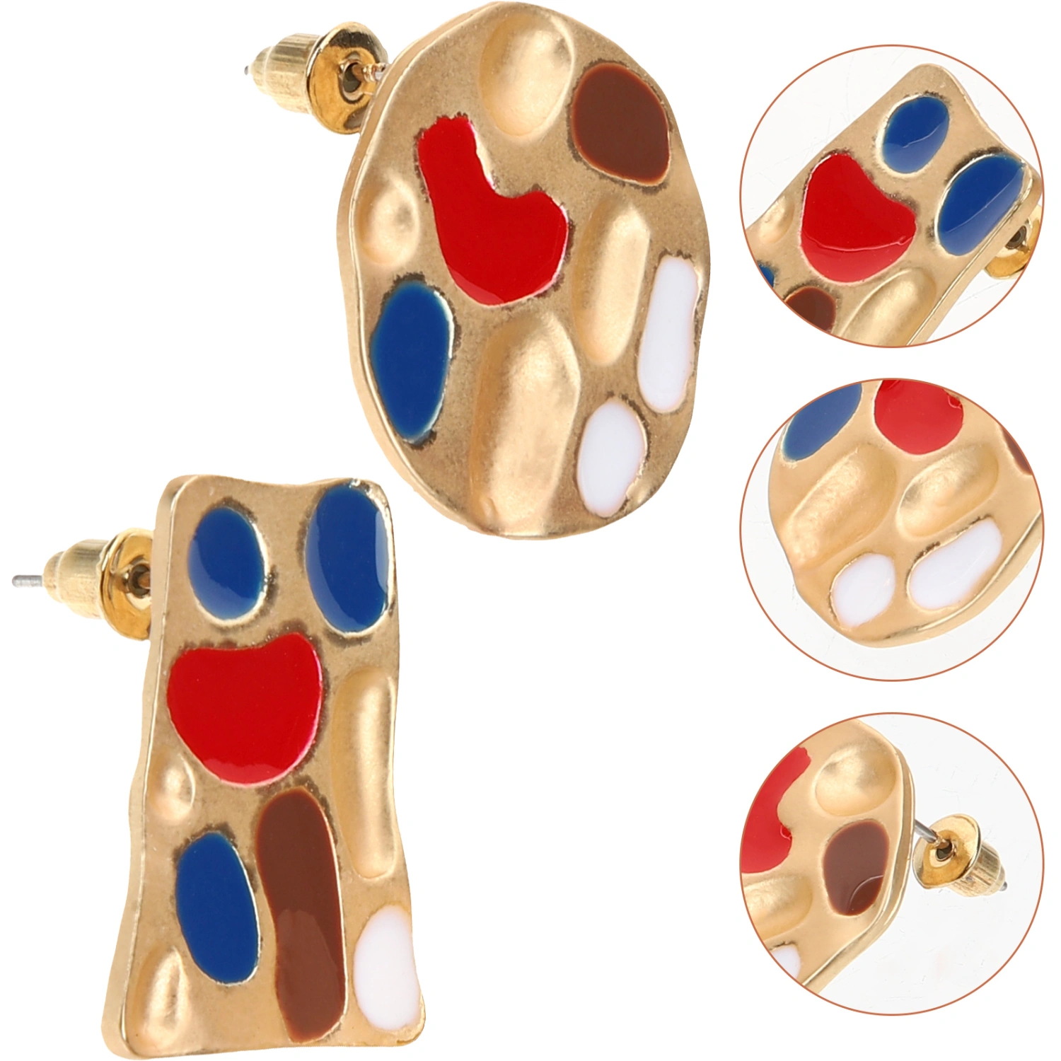 1 Pair Paint Plate Stud Earrings Costume Jewelry Funny Gifts for Painters Women