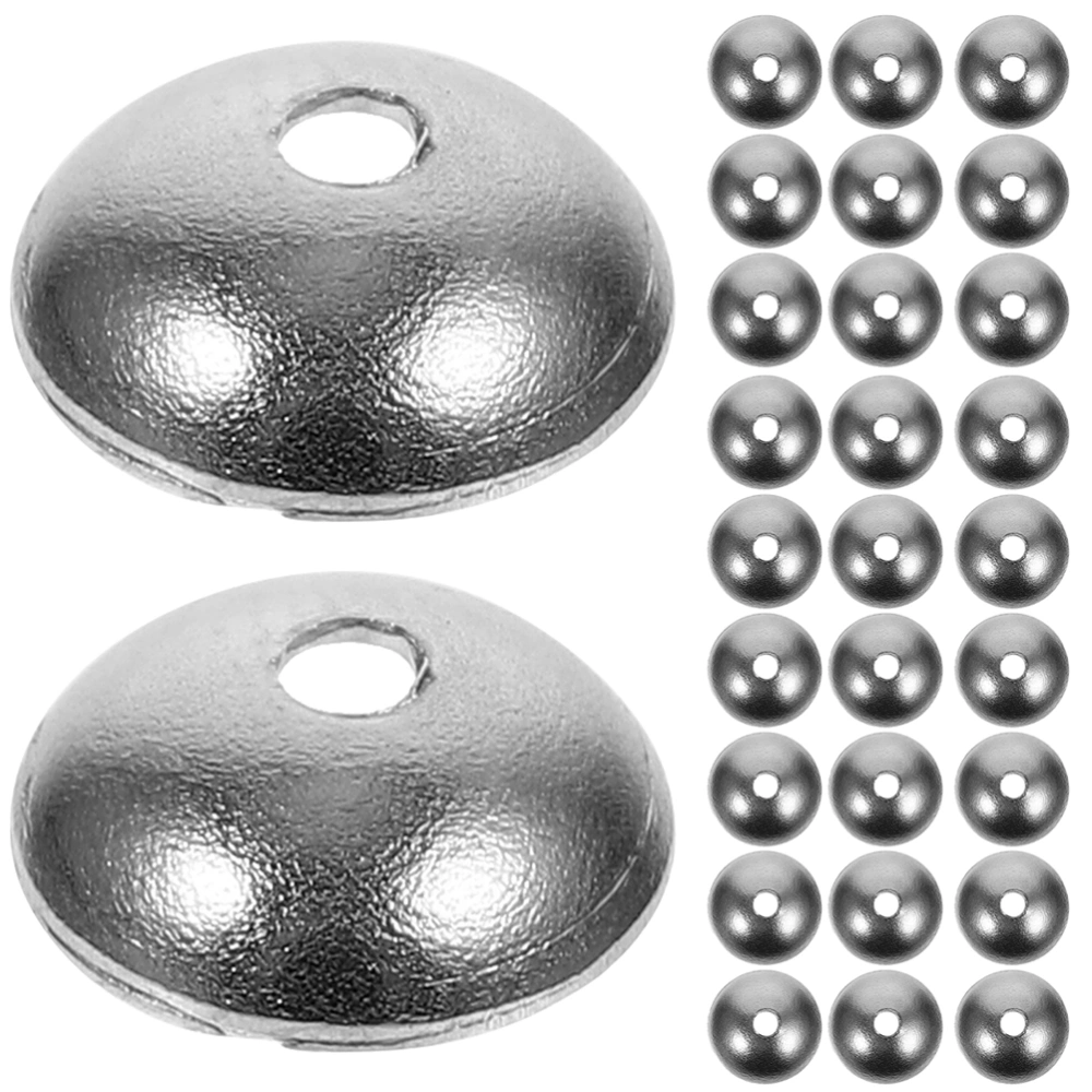 200Pcs Bead Caps Spacer Beads Stainless Steel Half Round Bead Caps for DIY Jewelry Making