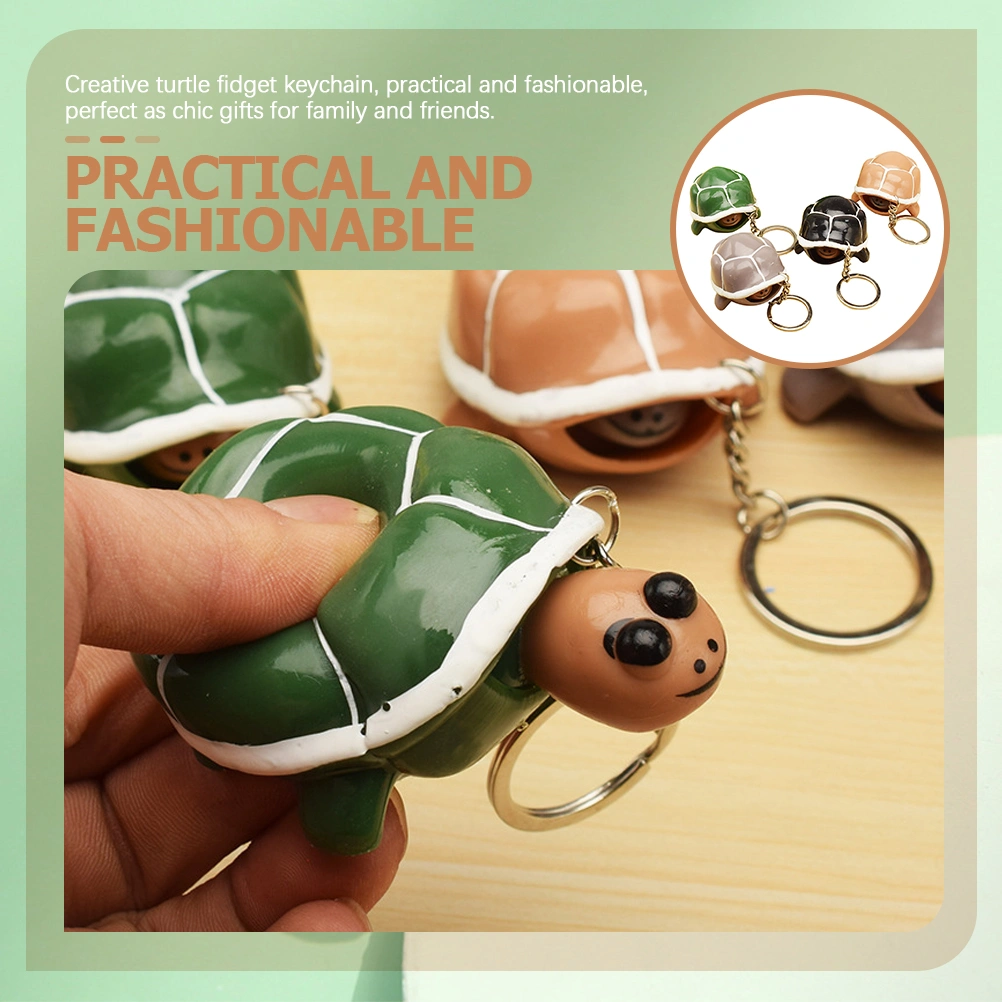 4pcs Animal Keychains Turtle Toys Keychain Fidget Turtle Keychain Party Favors