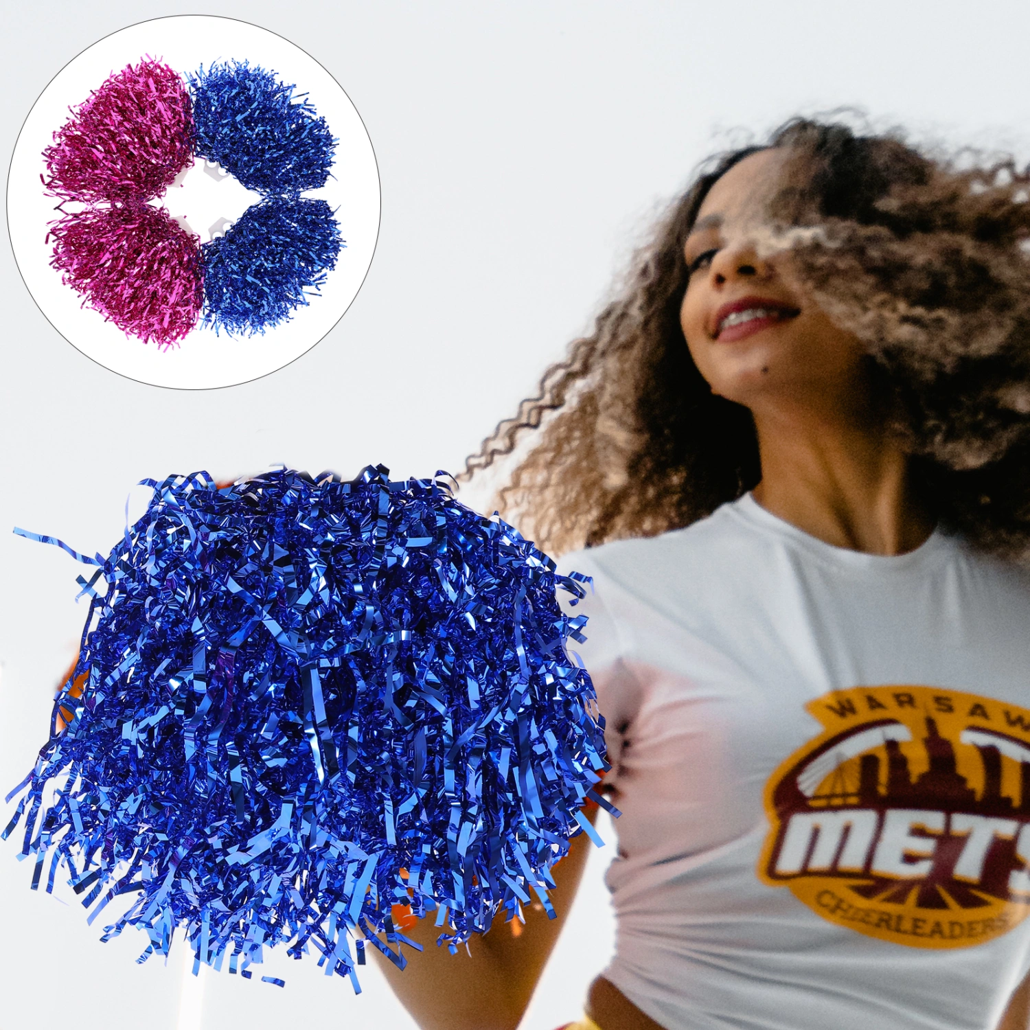 4pcs Cheerleading Pom Poms Party Cheering Props Gymnastics Cheer Pompom Props