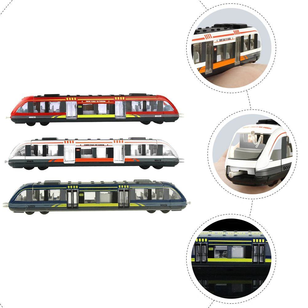 3pcs Simulation Electric Train Toy Kids Train Toy Educational Train Toy Funny Train Toy
