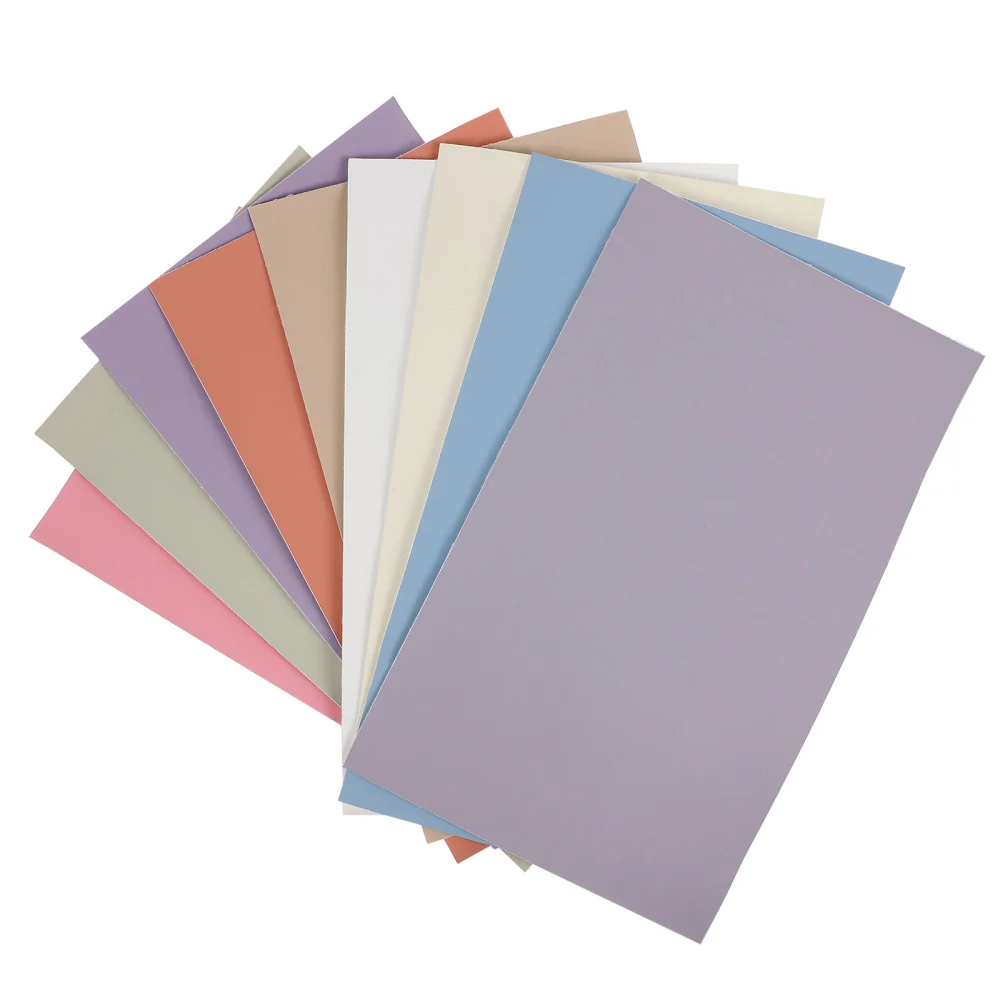 9 Sheets of DIY Crafts PU Sheet Colorful Leather Sheet Decorative Sheet for Clothes Making