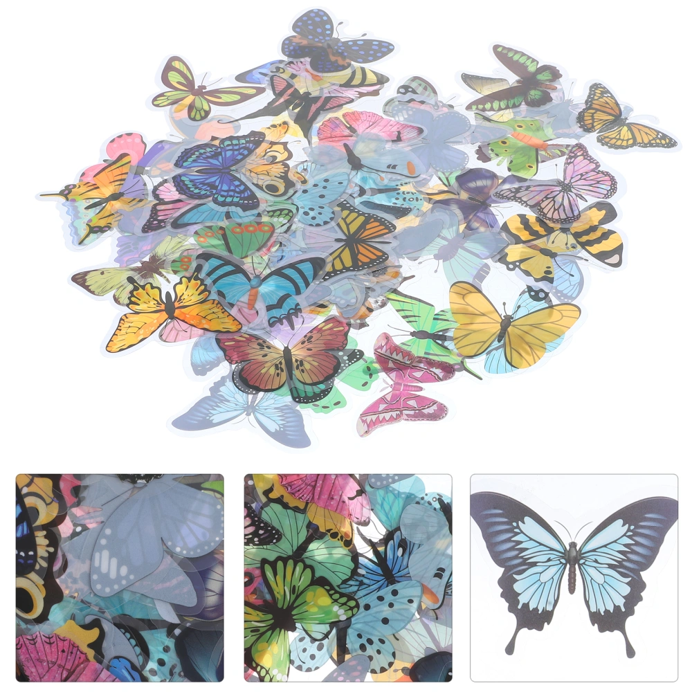 4 Sets of Butterfly Stickers Self Adhesive Scrapbooking Butterfly Stickers for Window