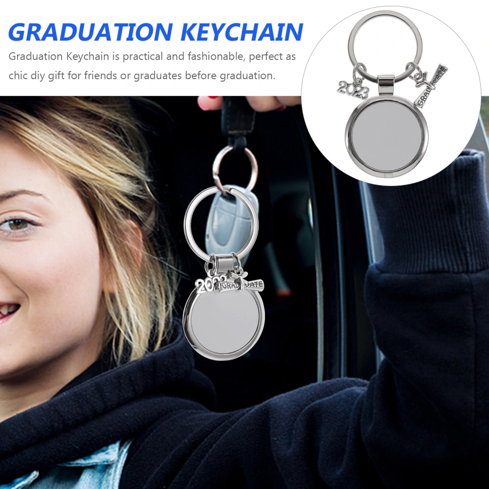 Grad Themed Blank Keychain 2023 Diy Heat Transfer Keychain Blank Metal Keychain