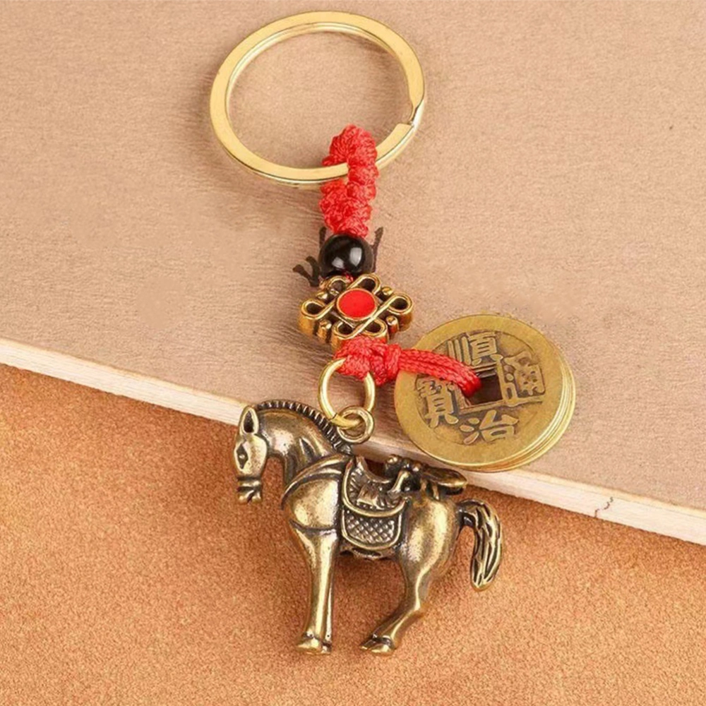 Horse Keychain Vintage Horse Keyring Purse Backpack Hanging Key Pendant Animals Keyring