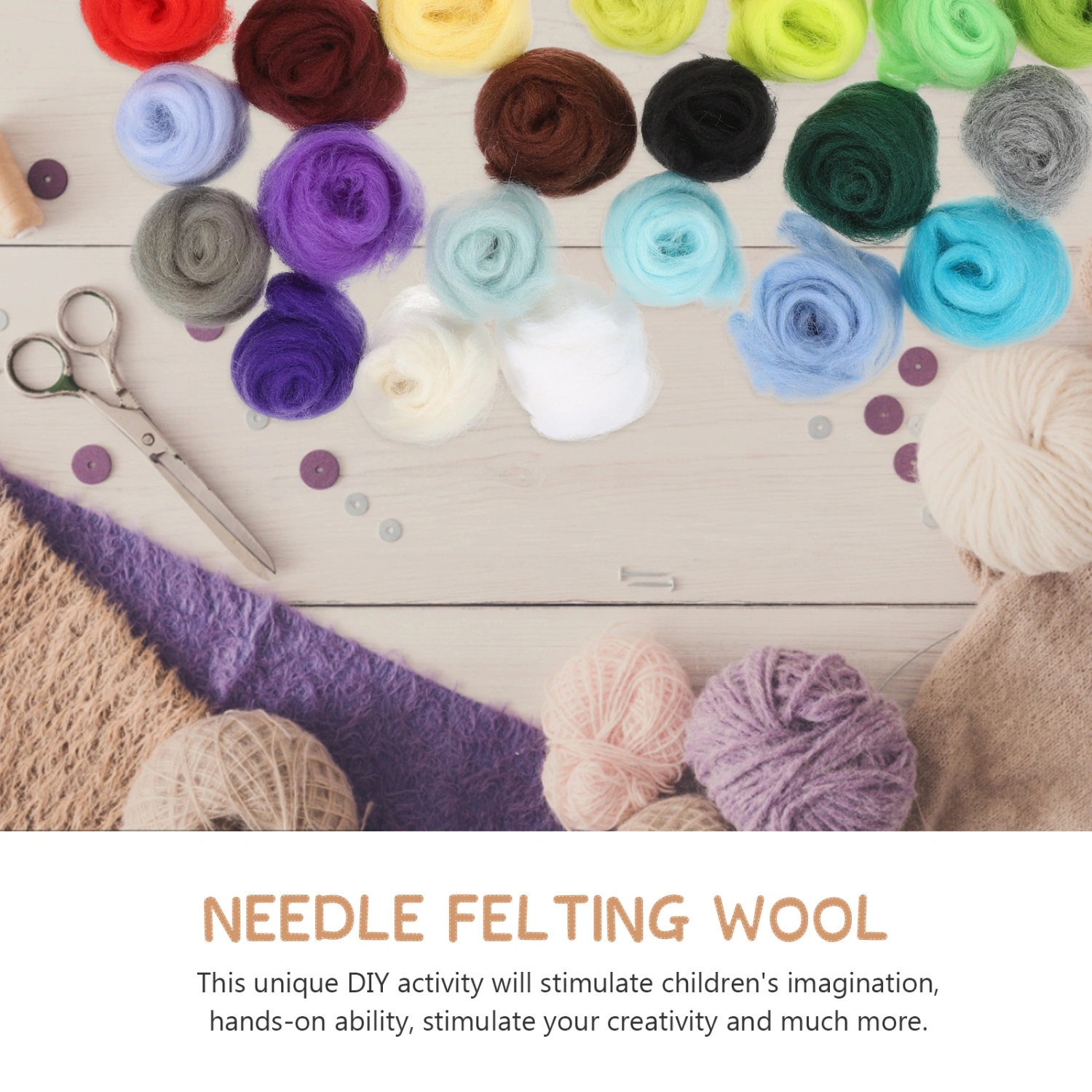 1 Set DIY Felting Kit Needle Felting Wool Supplies Handcrafted Craft Making Accessories