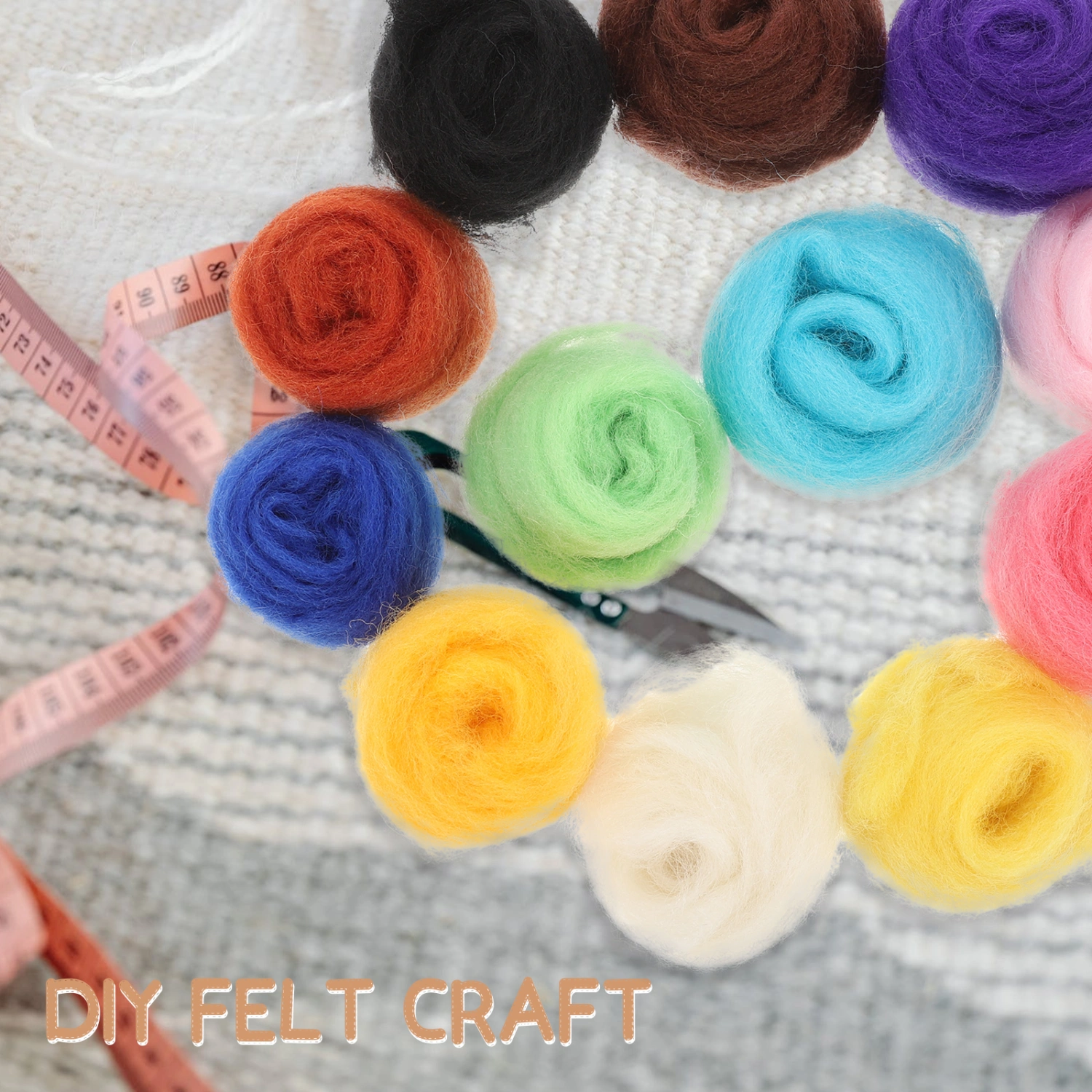 1 Set DIY Felting Kit Needle Felting Wool Supplies Handcrafted Craft Making Accessories