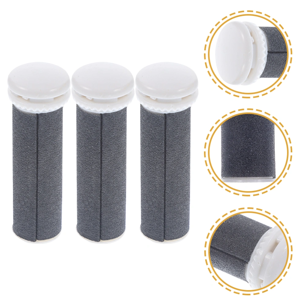 3Pcs Coarse Replacement Roller Refill Head Electric Foot File Replacement Rollers Heads Refills