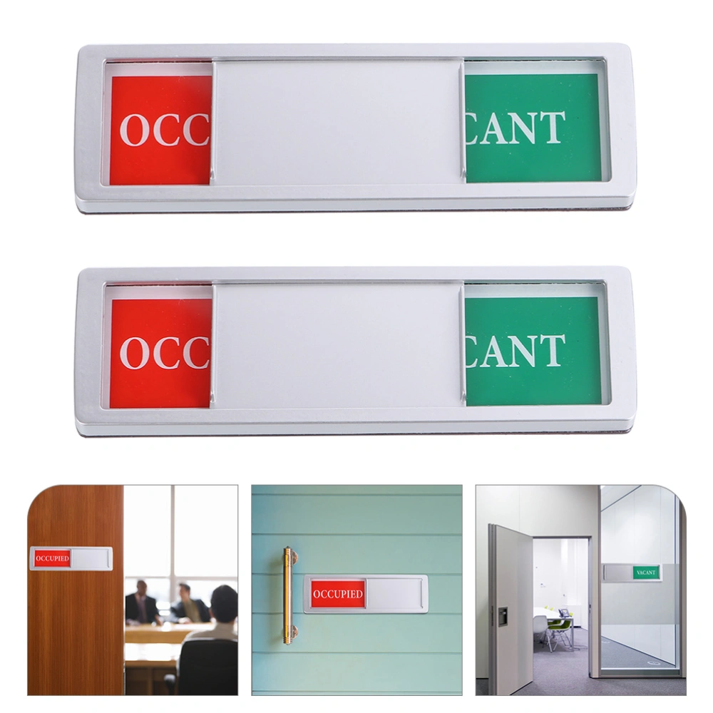 2pcs Privacy Signs Occupied Vacant Indicator Signs Magnetic Slider for Restroom Conference