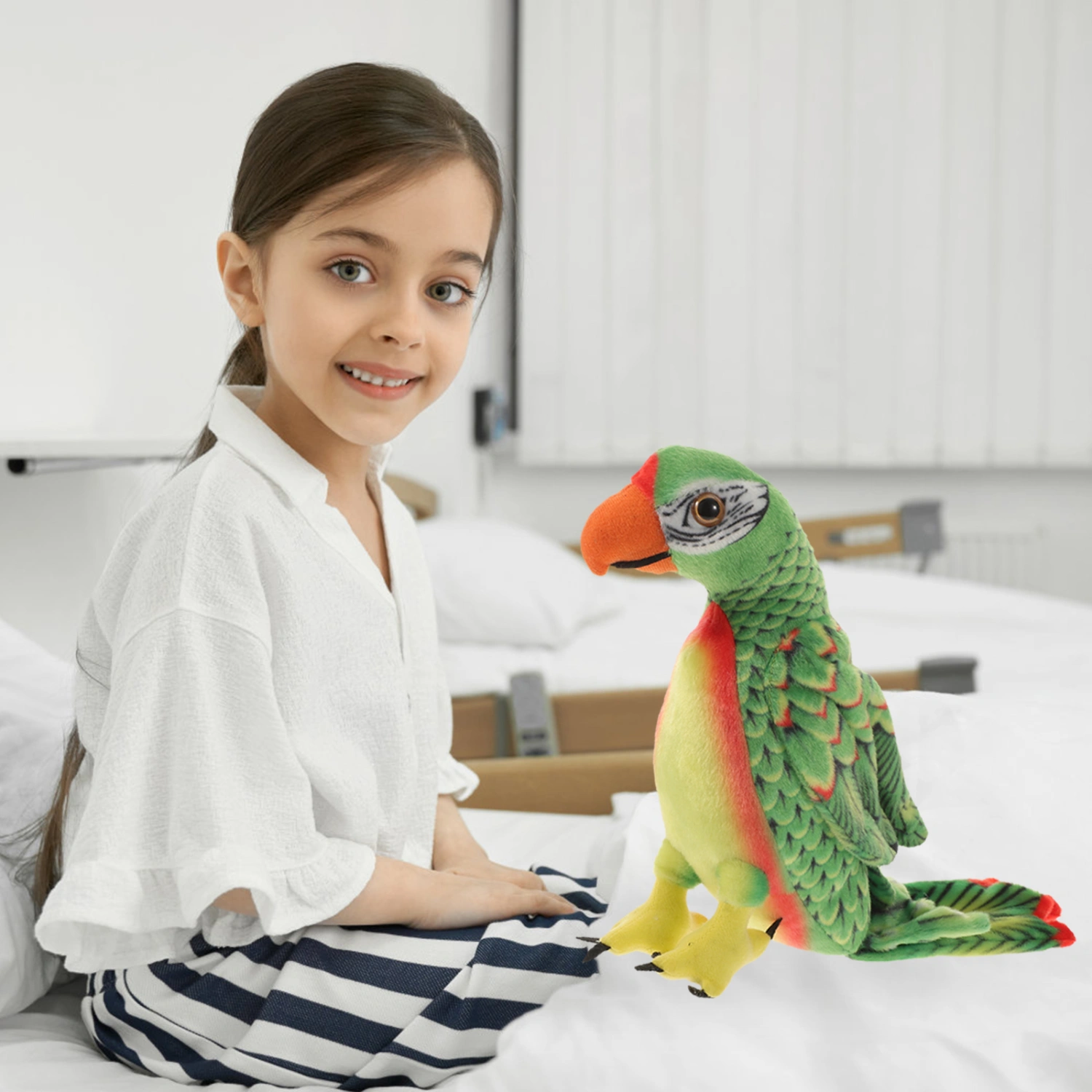 Cartoon Parrot Toy Kids Stuffed Parrot Toy Lifelike Stuffed Parrot Toy Bedroom Parrot Decoration