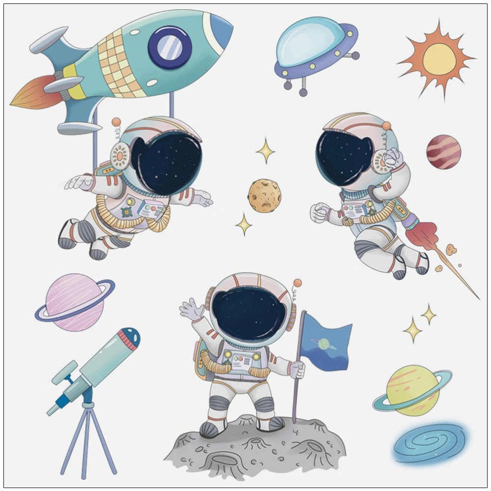 Space Astronaut Wall Decoration Cartoon Sticker Cartoon Decals Kids Room Decoration