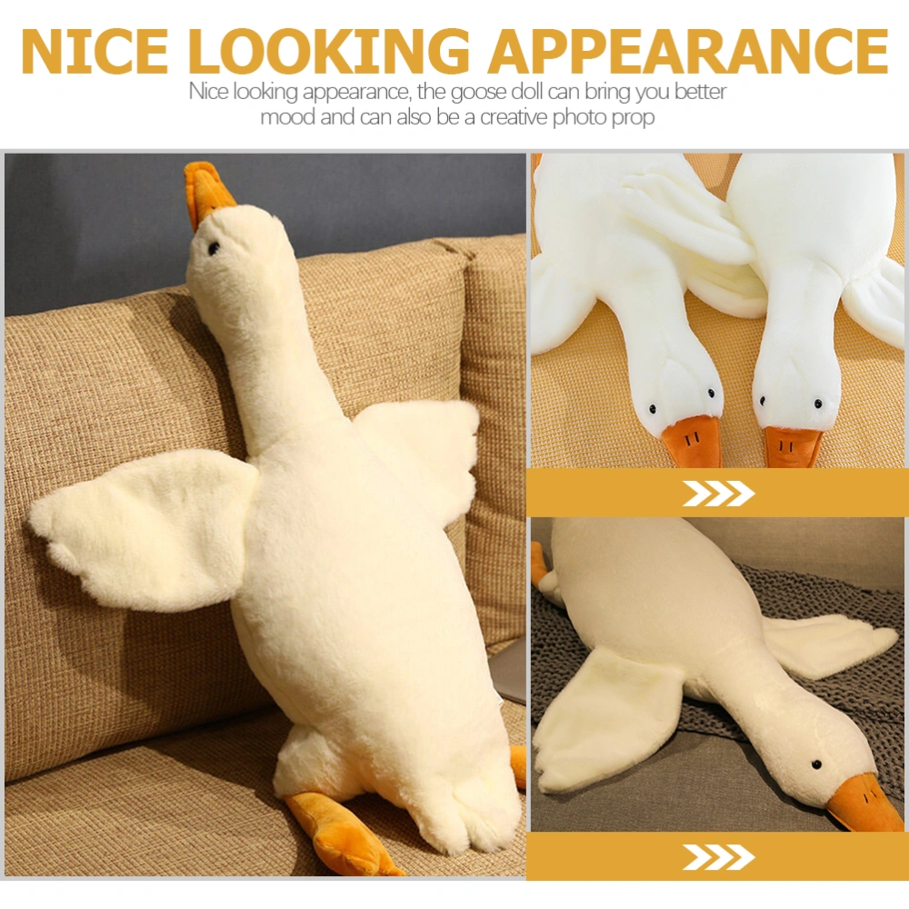 Goose Doll Adorable Goose Plaything Decorative Stuffed Goose Toy Kids Bed Doll