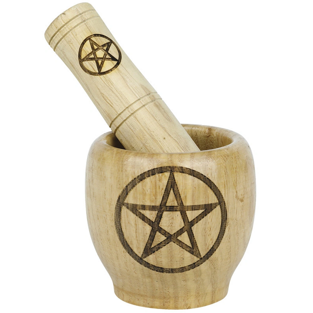 1 Set of Garlic Mortar Pills Pestle Spices Grinding Bowl Household Crush Pot Mortar for Kitchen