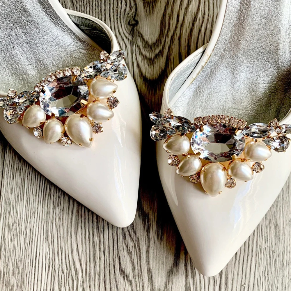 1 Pair Shoe Clips Wedding High Heel Rhinestone Clips Bride Shoe Clip Decorations