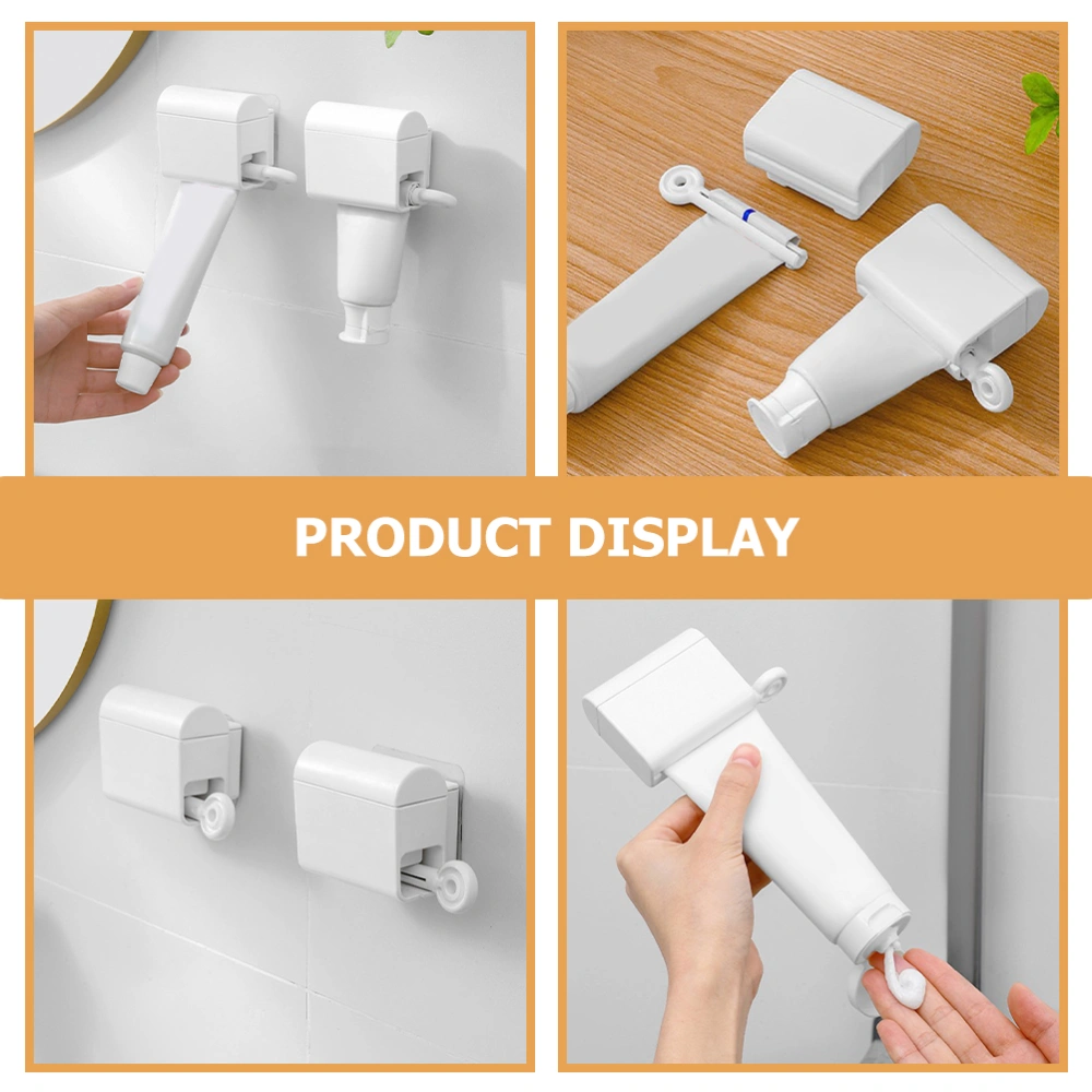 1 Set of Toothpaste Squeezer Manual Face Cleanser Squeezing Dispenser Wall Mount Toothpaste Squeezer