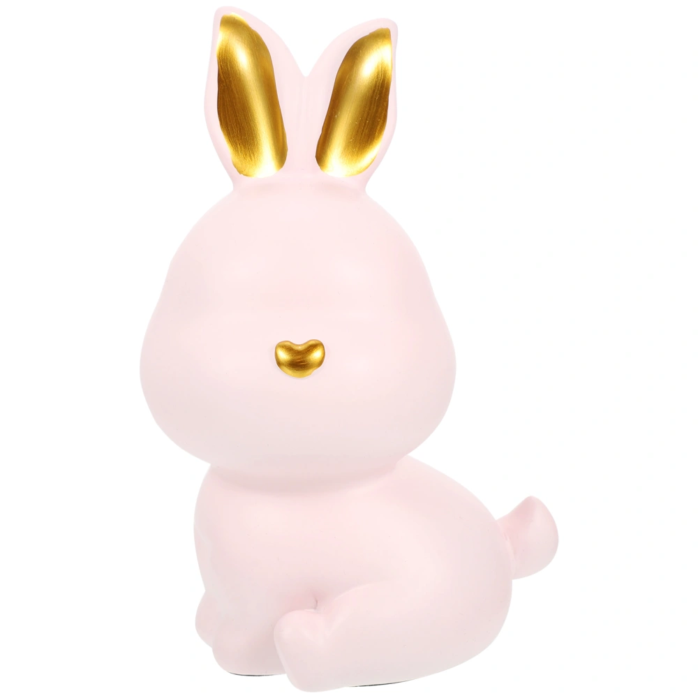 Cartoon Rabbit Shaped Piggy Bank Adorable Household Coin Bank Resin  Money Bank