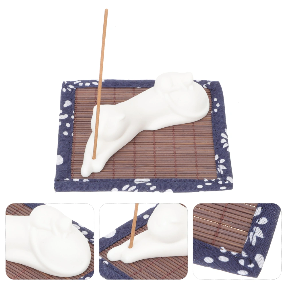 1 Set Ceramic Incense Holder Incense Holder with Aroma Sticks Incense Stick Base Cat Incense Holder