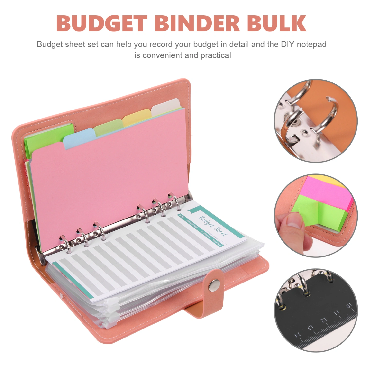 1 Set of Money Recording Sheets Expense Tracking Budget Binder Papers Decorative Sheets