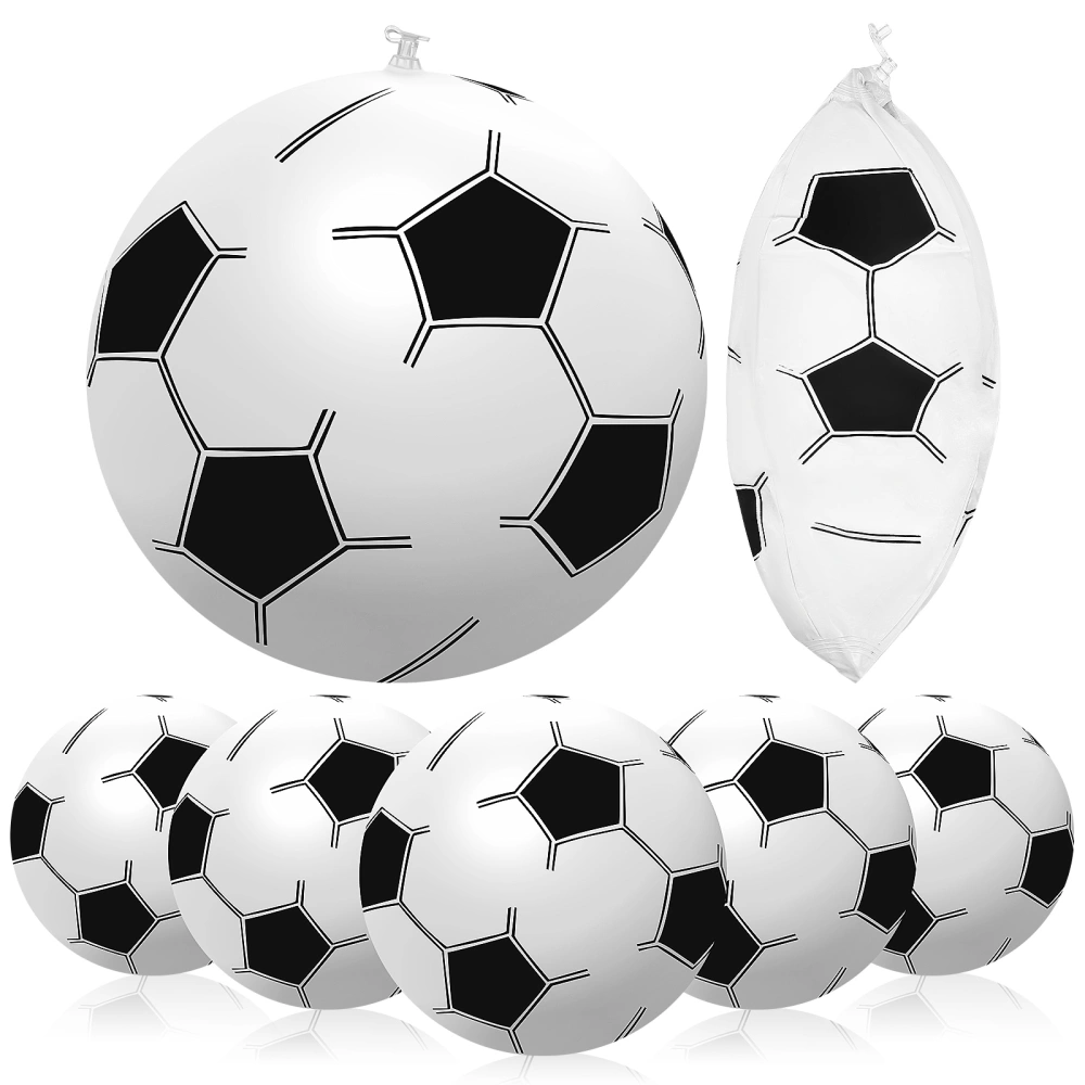 6 Pcs Inflatable Soccer Balls PVC Soccer Balls Football Toys for Indoor Outdoor