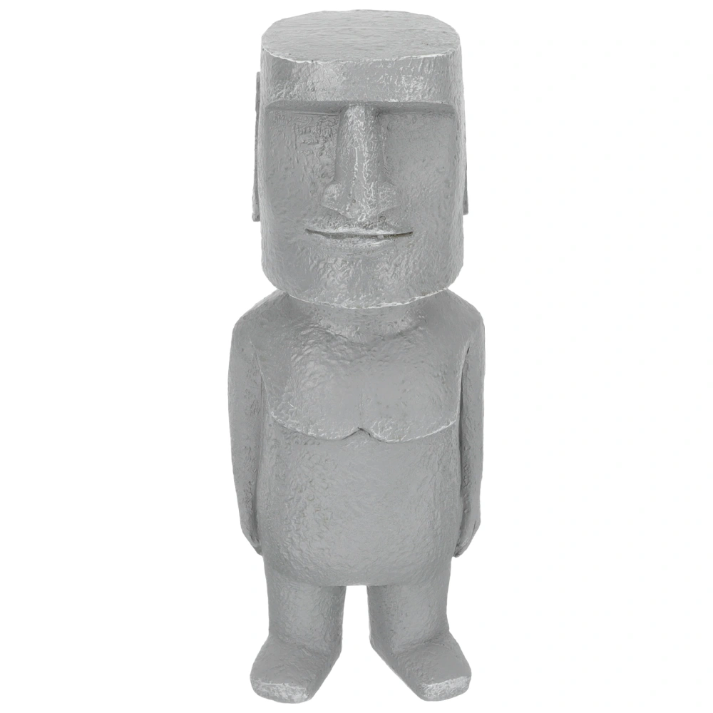 Easter Island Statue Style Decorative Resin Lifelike Figurine Desktop Figurine Decor