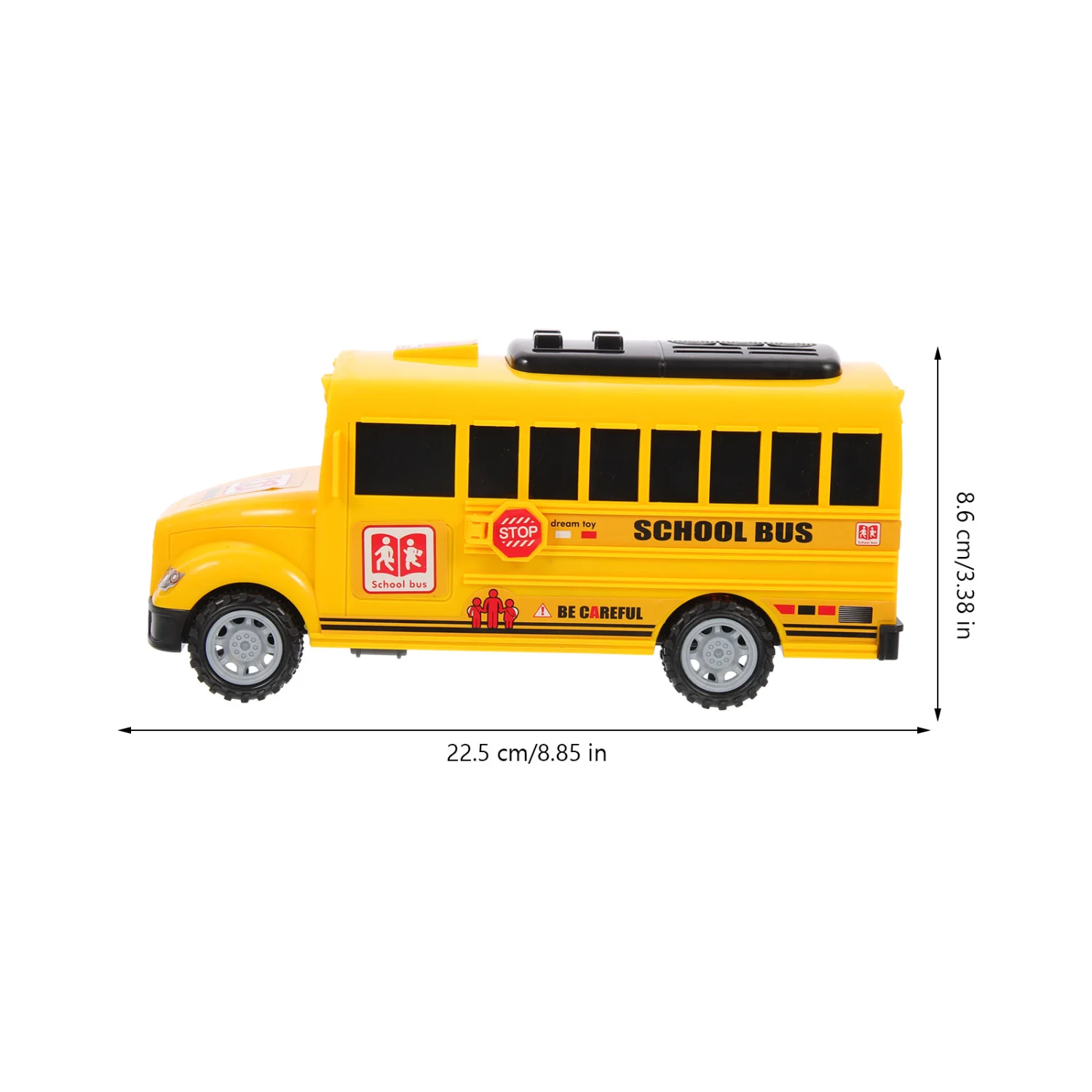 1 Set Pull Back Car Toy Friction Powered Vehicle Toy School Bus Car Toy for Boys Girls