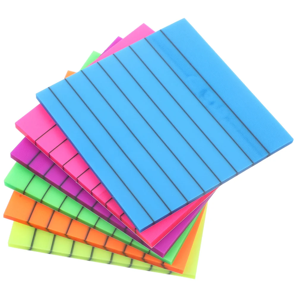 6pcs Sticky Memo Pads Tearable Memo Stickers Simple Note Pads Office Memo Pads