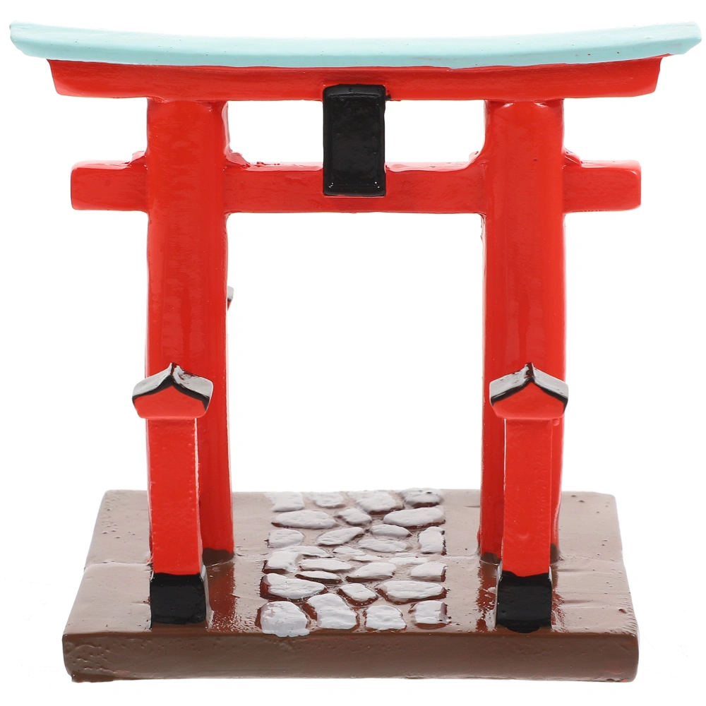 Miniature Resin Japanese Torii Gate Doll Mini Resin Decor Torii Gate Mini House Gate