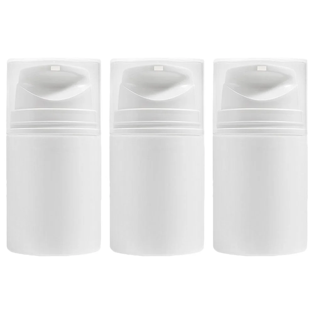 3pcs Empty Airless Pump Bottles Refillable Plastic Vacuum Pump Press Bottles