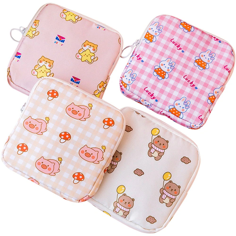 4Pcs Portable Tampon Storage Holders Convenient Period Pouches Delicate Sanitary Holders