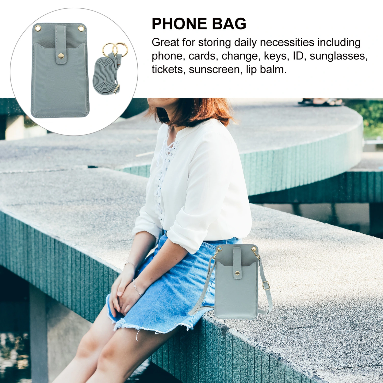 Crossbody Phone Bag Stylish Money Bag Vertical Cards Bag Women Smartphone Pouch