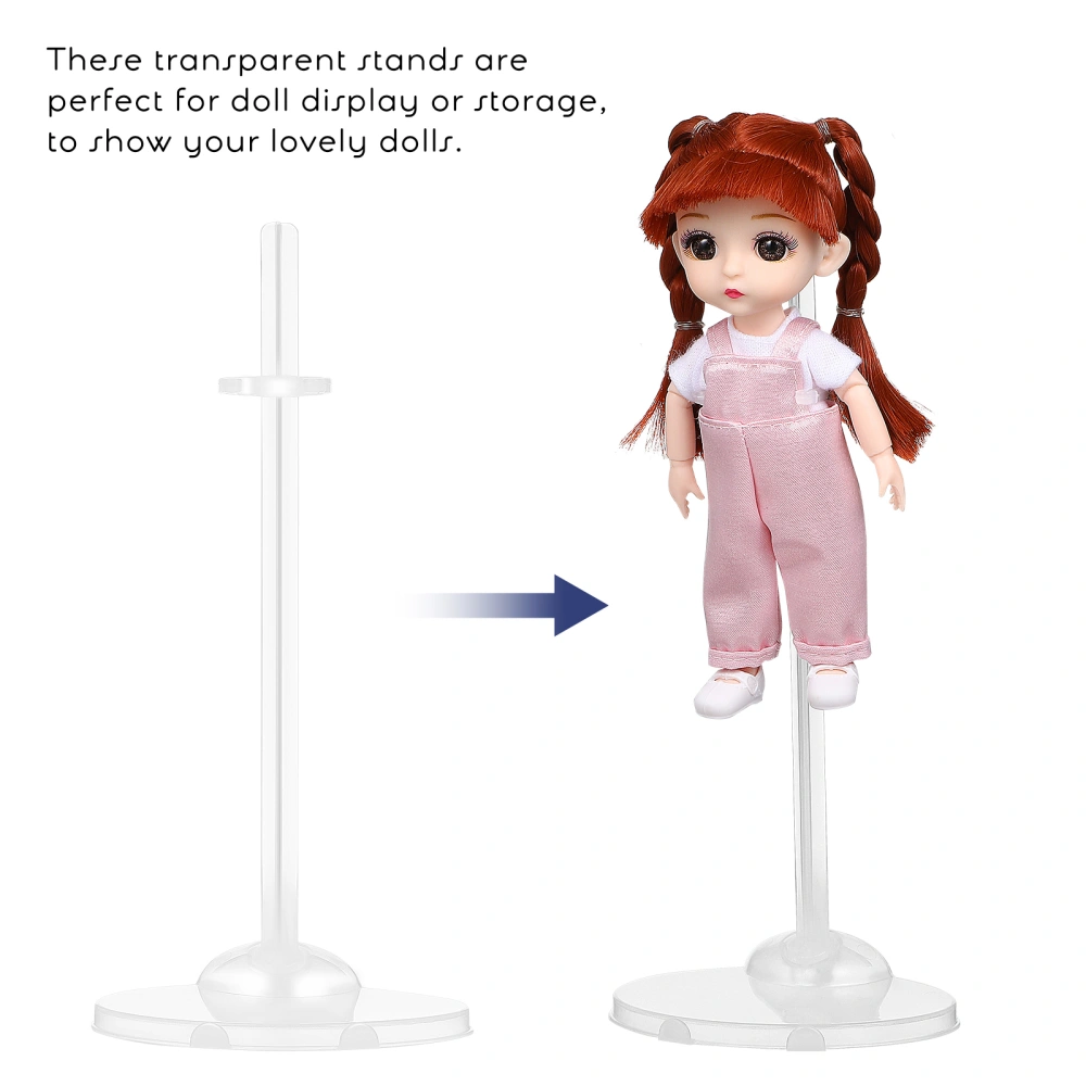 4 Pcs Doll Stands Clear Doll Support Stands Action Figure Holder Stands Display Racks Transparent Models Show Stands