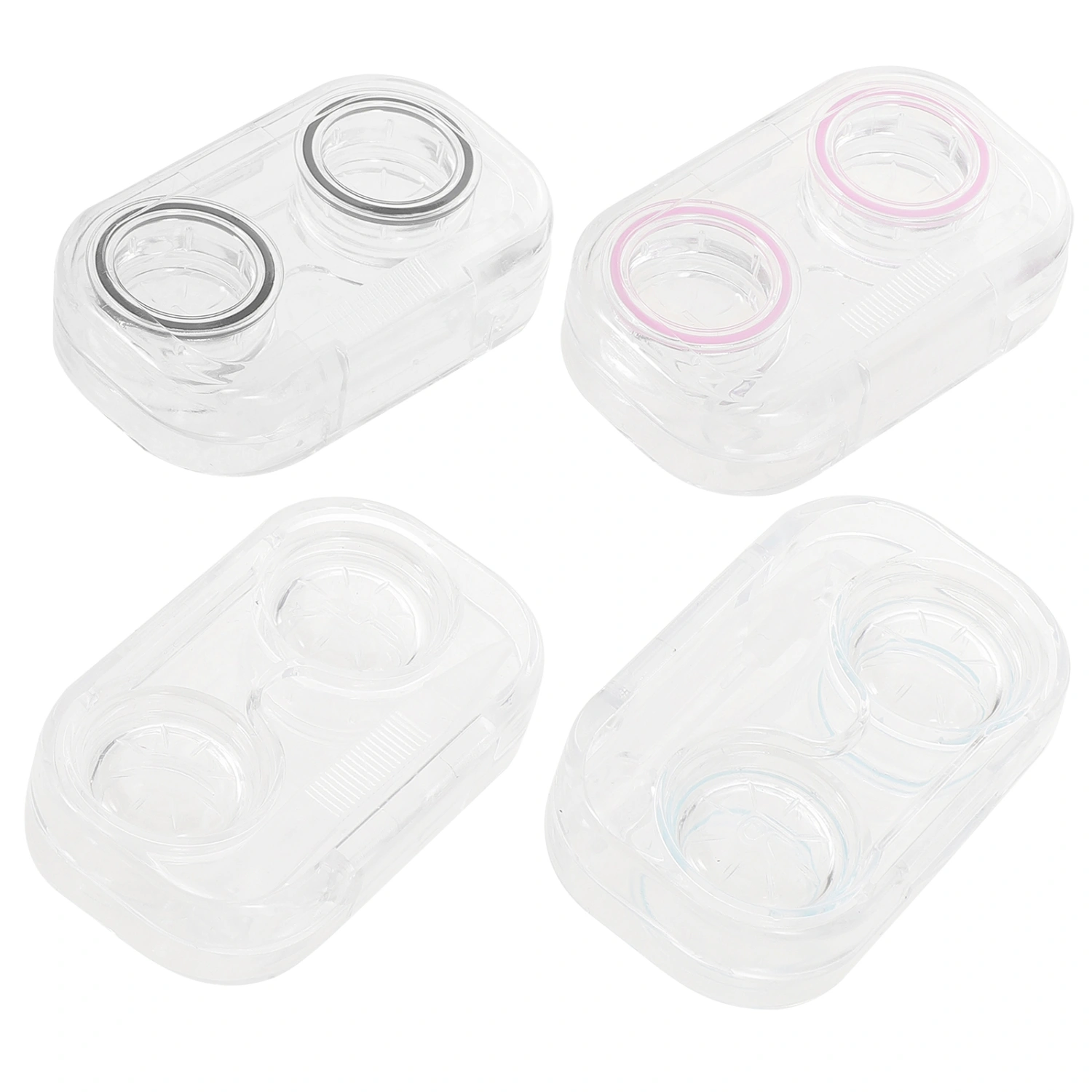 4Pcs Contact-lens Box Clear Contact-lens Case Cosmetic Lens Holder Contact-lens Case for Girls