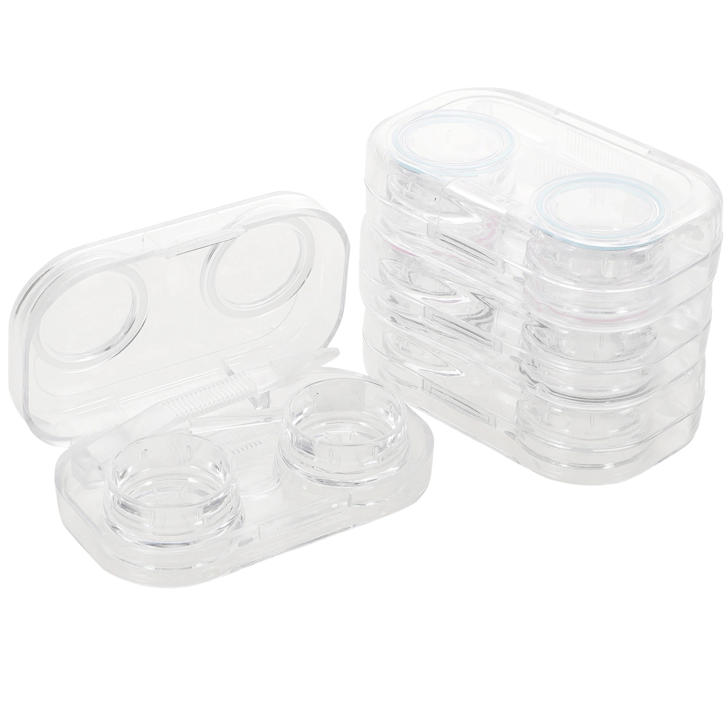 4Pcs Contact-lens Box Clear Contact-lens Case Cosmetic Lens Holder Contact-lens Case for Girls