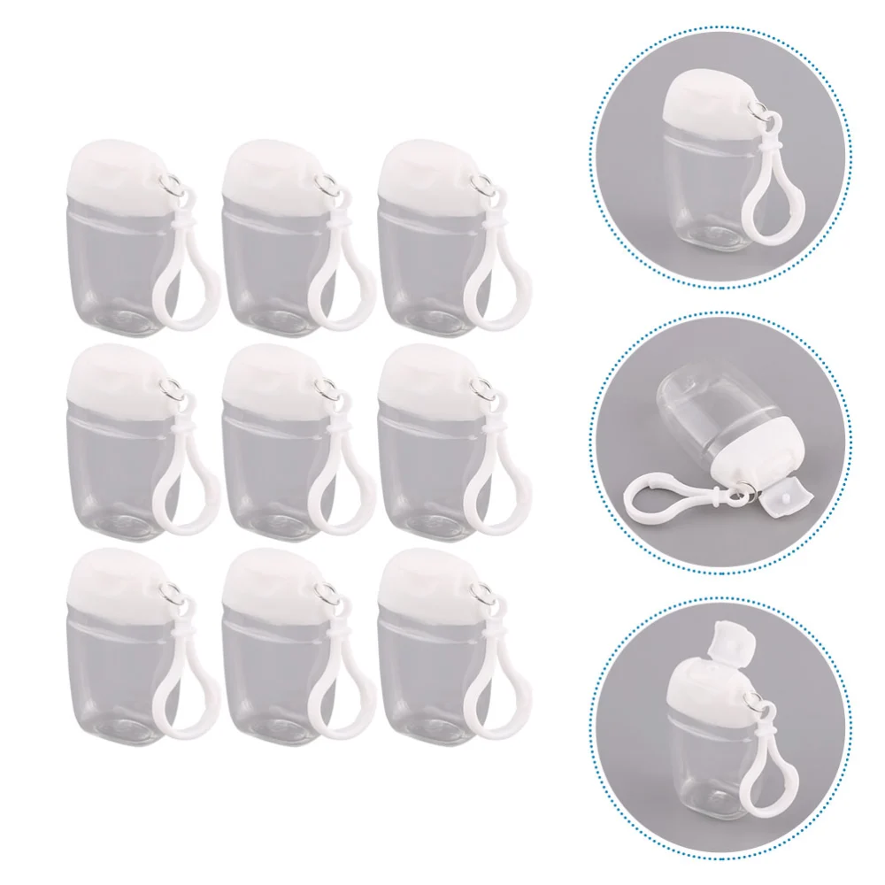 9pcs Keychain Travel Bottles Travel Lotion Dispenser Bottle Keychain Hand Sanitizer Bottles