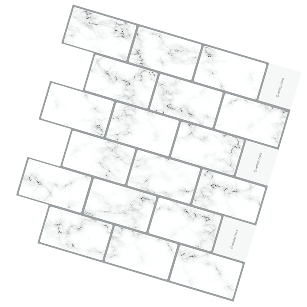 1 Sheet Tile Sticker Tile Decal Kitchen Peel and Stick Wall Tile Sticker Bathroom Wall Sticker