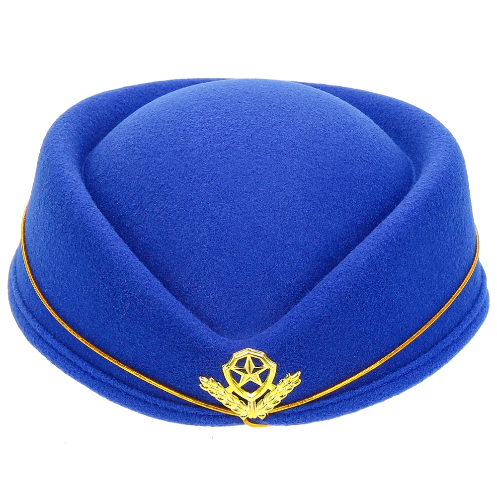 Stewardess Hat Retro Flight Attendant Hat Air Hostess Cap Cosplay Costume Uniform Cap