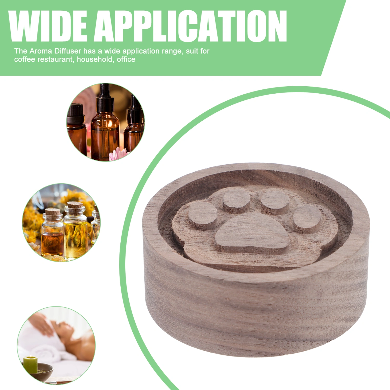 Wood Diffuser Essential Oil Diffused Natural Wood Aromatherapy Diffuser for Car