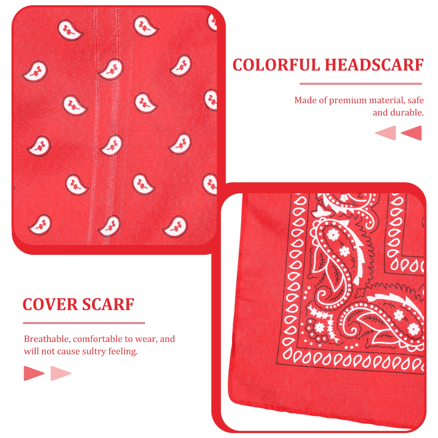 6Pcs Scarves Fashion Printed Handkerchief Cycling Headscarf Outdoor Sports Neck Hood