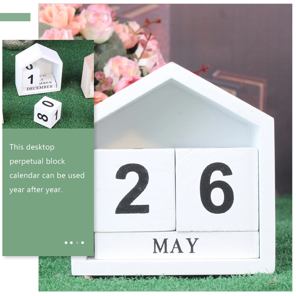 Wooden Calendar Decorative Desk Calendar House Design Wood Calendar Adornment