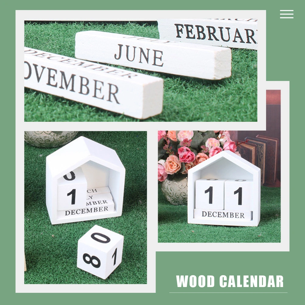 Wooden Calendar Decorative Desk Calendar House Design Wood Calendar Adornment