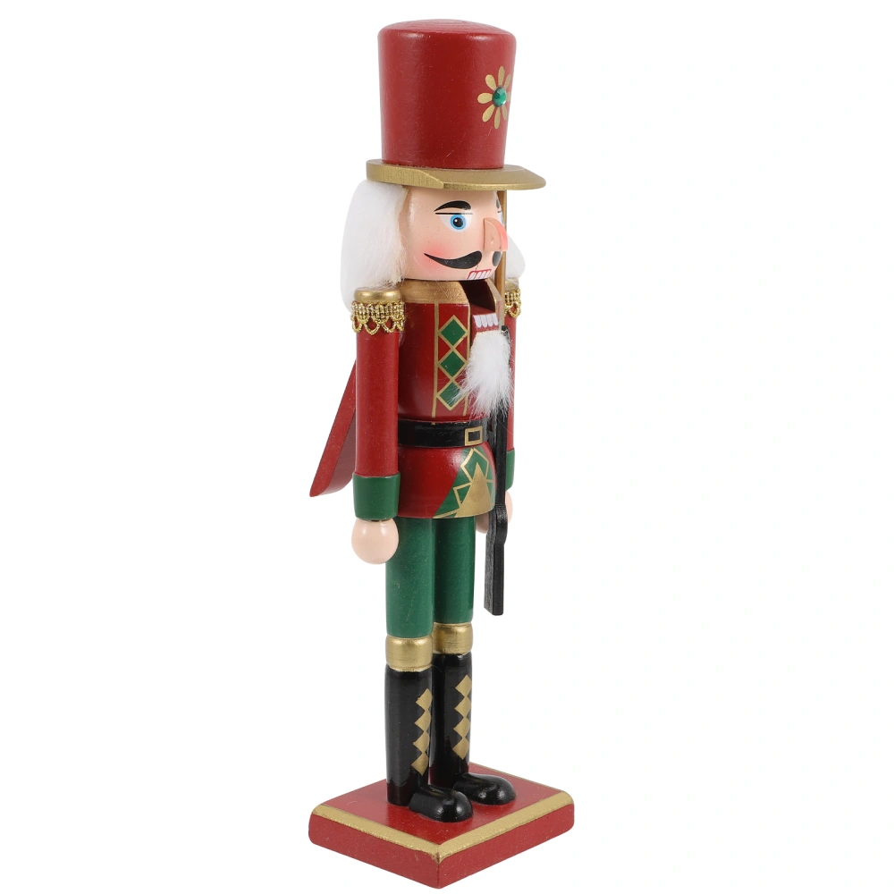 Wooden Nutcracker Figurine Wood Nutcracker Christmas Desktop Decor Party Decor