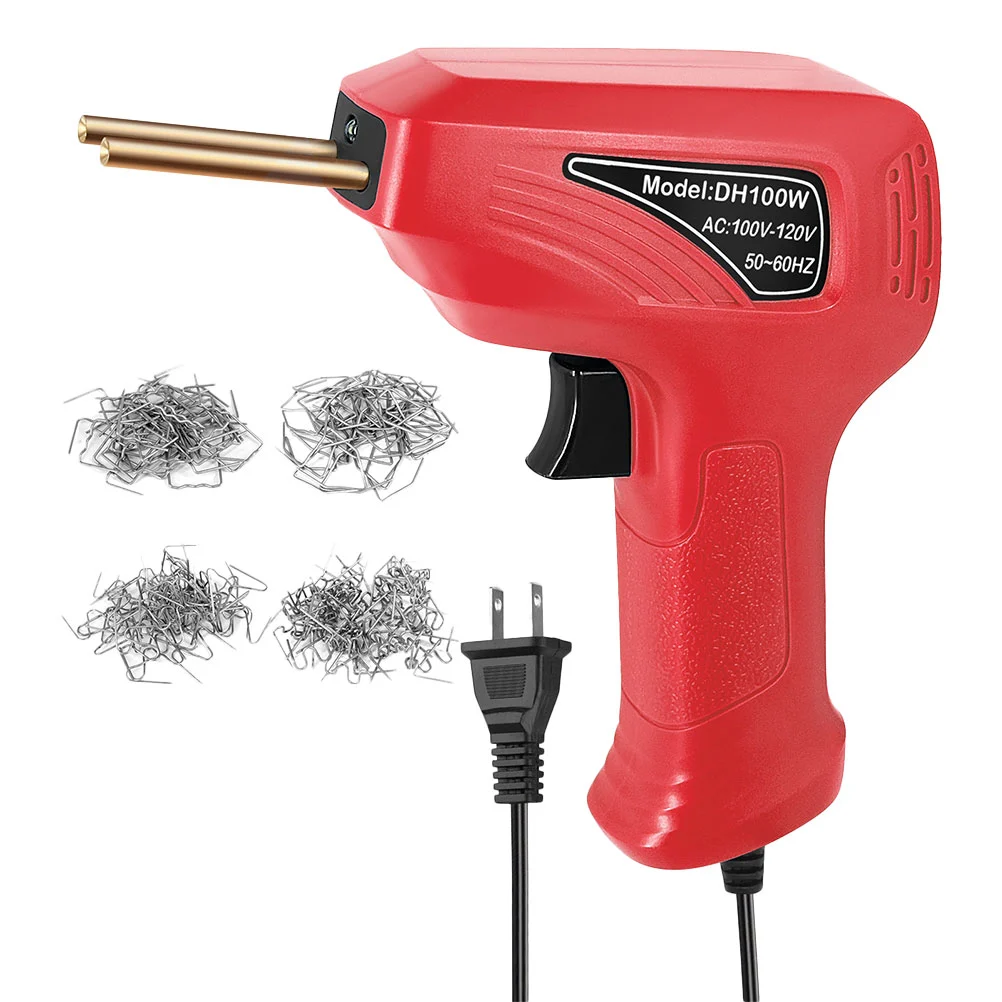 1 Set Plastic Welder Kit Welding Hood Fastener Hot Staple Tack Welder US Plug