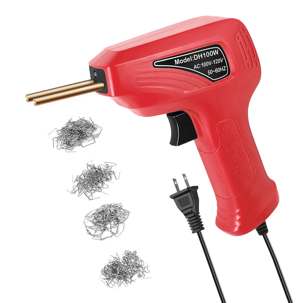 1 Set Plastic Welder Kit Welding Hood Fastener Hot Staple Tack Welder US Plug