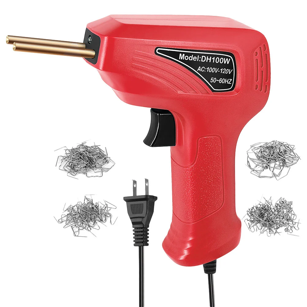 1 Set Plastic Welder Kit Welding Hood Fastener Hot Staple Tack Welder US Plug