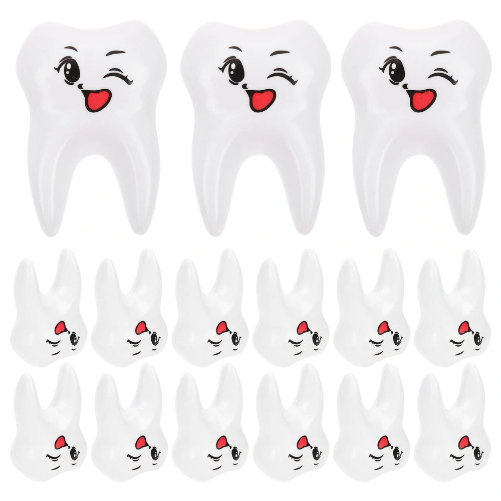 15Pcs Plastic Teeth Model Cartoon Teeth Toy Art Craft Supplies Kids Toy Gift