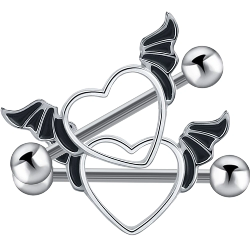 1 Pair Nipples Rings Heart Devil Nipples Piercing Rings Women Piercing Jewelry