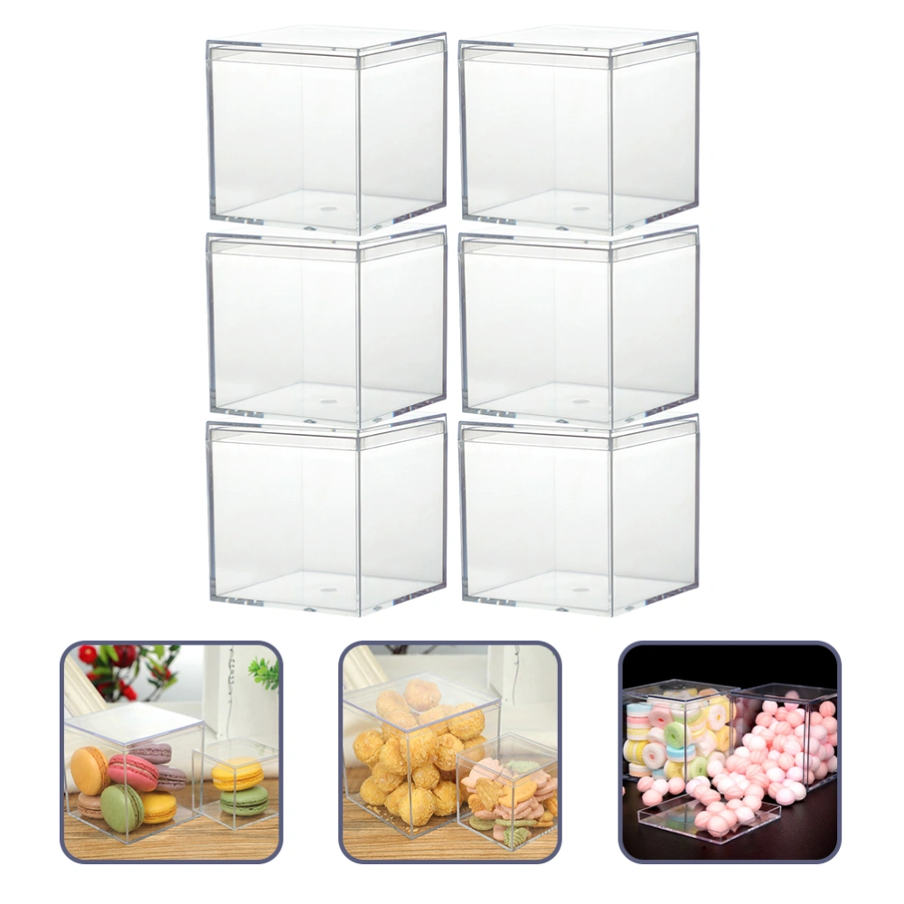 6pcs Square Shaped Candy Boxes Candy Packaging Boxes Wedding Party Favors Boxes