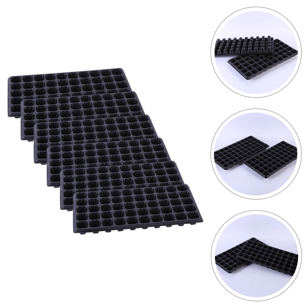 6pcs Plant Germination Trays Multi-slots Plastic Nursery Growing Trays Sowing Tray