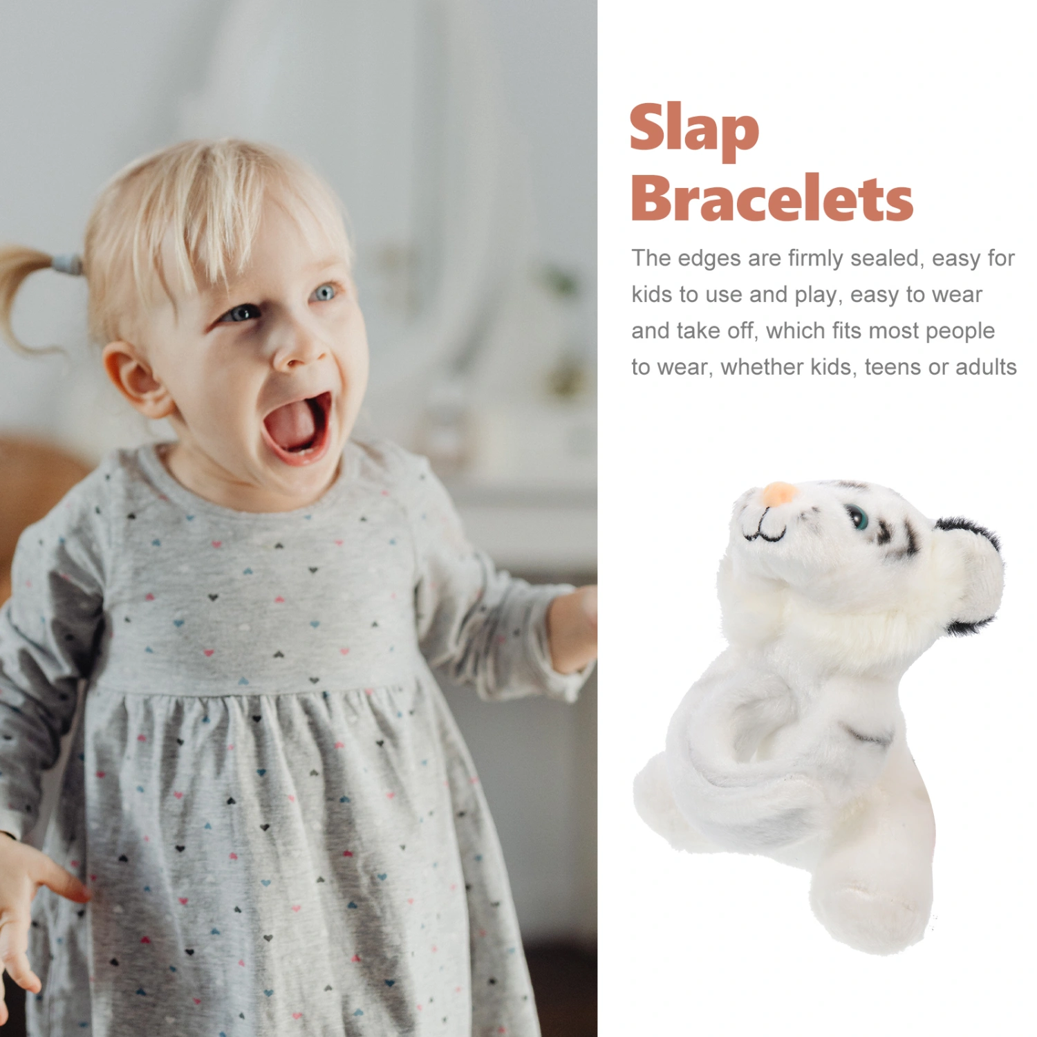 Jungle Themed Slap Bracelet Animal Slap Band Stuffed Animals Slap Bracelet Kids Party Favor