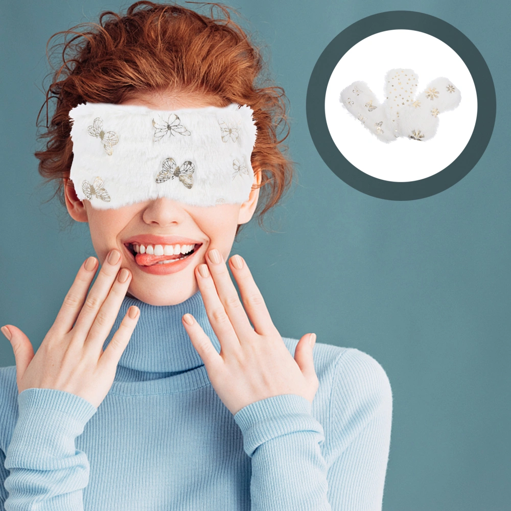 3pcs Plush Eye Masks Elastic Eye Covers Eye Protection Masks Sleeping Eye Shades Eye Patches